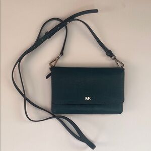 Michael Kors Dark Green Crossbody Bag